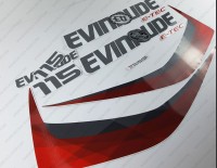 Evinrude 115HP E-tec V4 2015 White Cowl Outboard Decal Kit